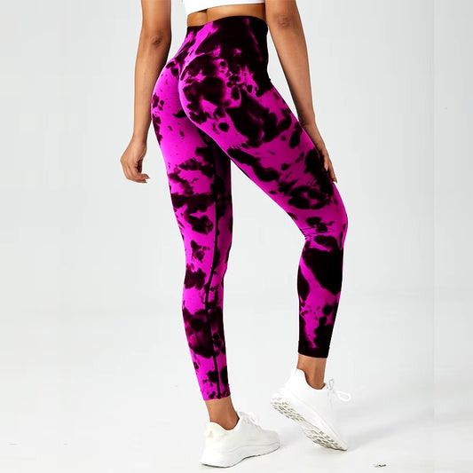 Legging Yoga Tie Dye Black/Pink